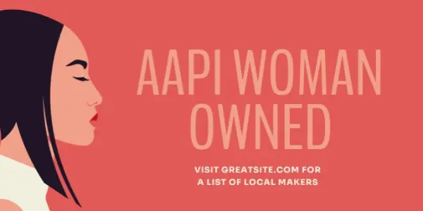 Support AAPI women-owned businesses orange modern-color-block