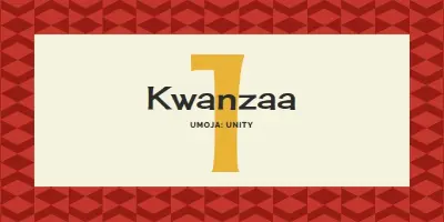 Unity for Kwanzaa yellow modern-geometric-&-linear