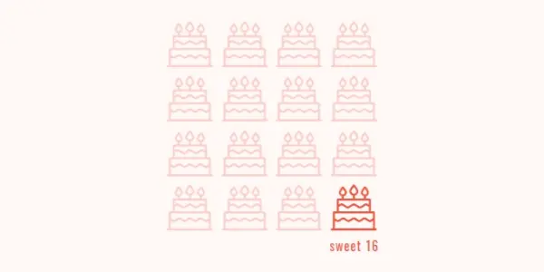 Sweet sixteen pink modern-simple