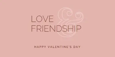 Love and friendship pink modern-simple