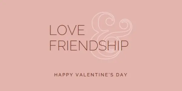 Love and friendship pink modern-simple