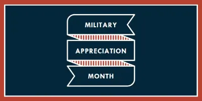 Celebrating Military Appreciation Month blue modern-simple