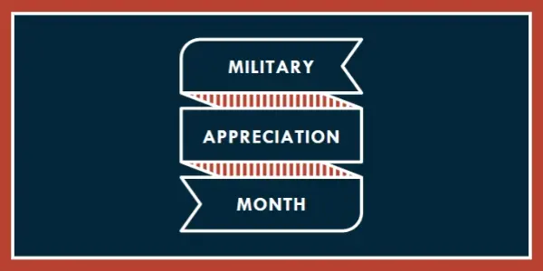 Celebrating Military Appreciation Month blue modern-simple