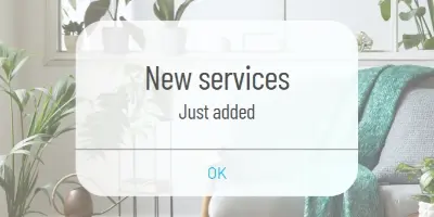 Service notification white modern-simple