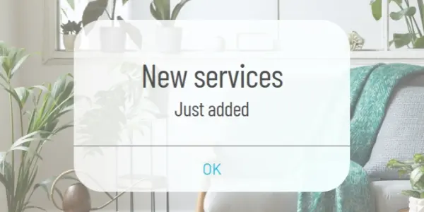 Service notification white modern-simple