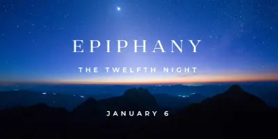 Celebrating Epiphany blue modern-simple