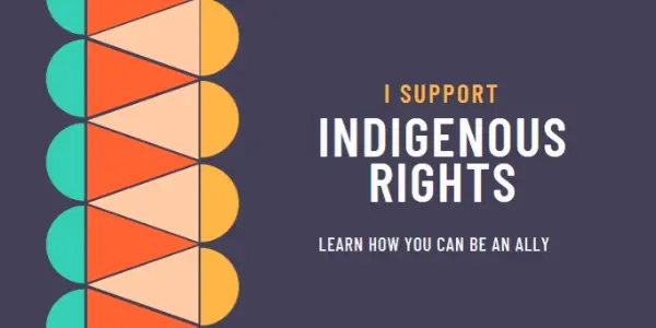 Support Indigenous rights blue modern-color-block