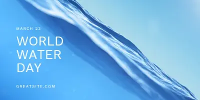 World Water Day blue modern-simple