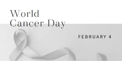 Observing World Cancer Day gray modern-simple