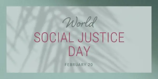 World Social Justice Day green modern-simple