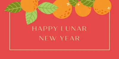 Cheer for Lunar New Year red modern-simple