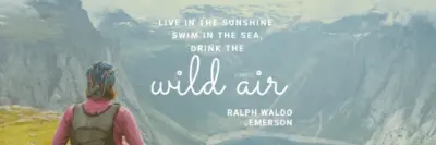 Drink the wild air blue vintage-retro