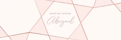 Happy bat mitzvah white modern-geometric-&-linear