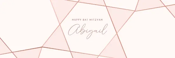 Happy bat mitzvah white modern-geometric-&-linear