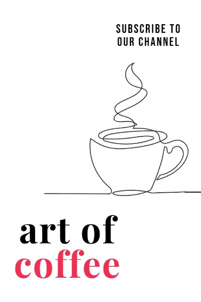 Art of coffee white whimsical-line