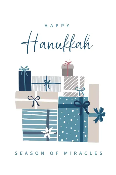 Have a blessed Hanukkah white whimsical-color-block