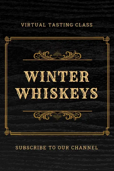 Winter whiskeys black vintage-retro