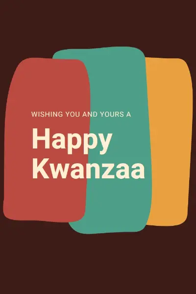 Celebrate Kwanzaa brown modern-color-block