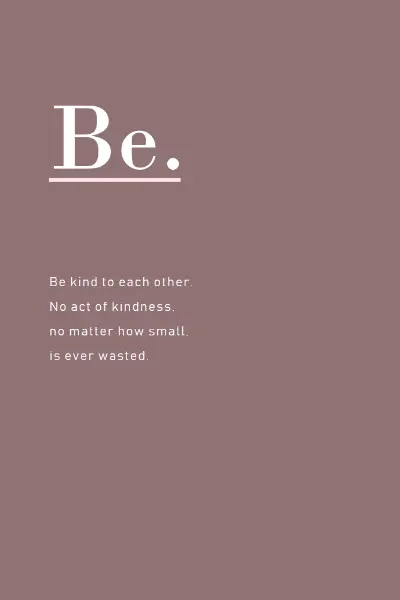 Be kind purple modern-simple