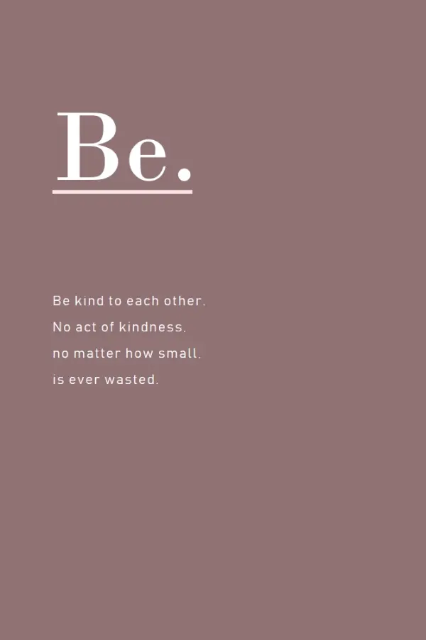 Be kind purple modern-simple