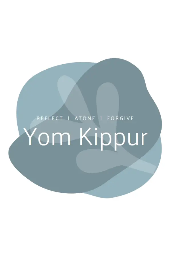 Yom Kippur wishes white organic-simple