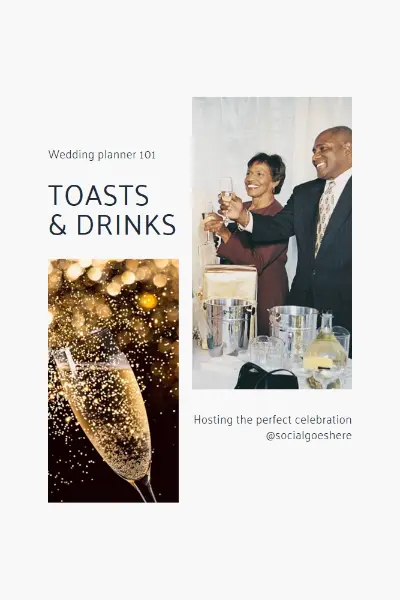 Raise a toast white modern-simple