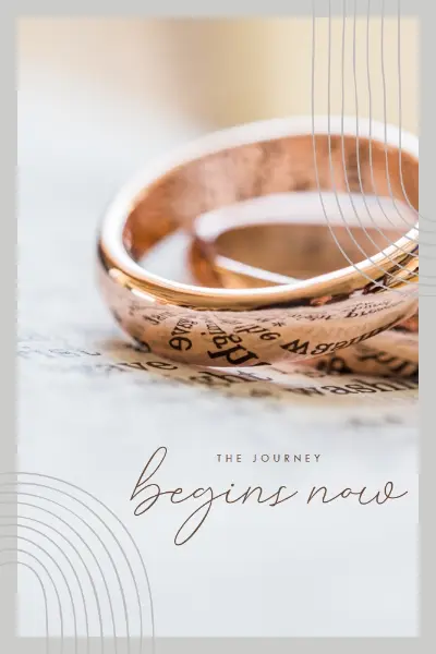 The journey begins gray organic-simple