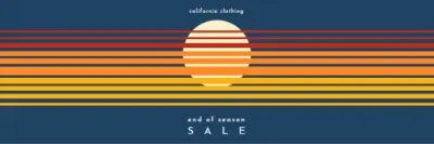 Sunset sale blue vintage-retro