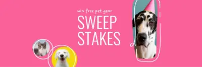 Super sweepstakes pink whimsical-line