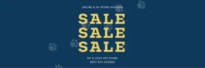 Pet sale blue modern-simple