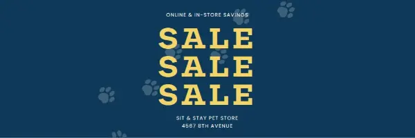 Pet sale blue modern-simple