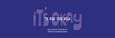 It's okay to ask for help purple whimsical-color-block