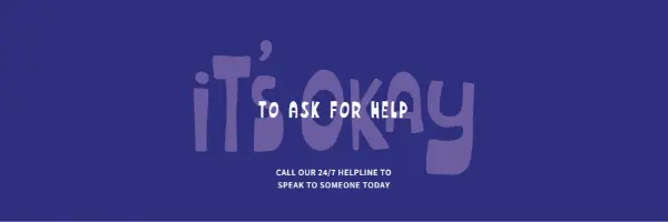 It's okay to ask for help purple whimsical-color-block