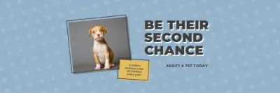 Second chance pup blue modern-bold