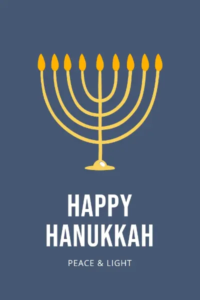 Hanukkah Sameach blue modern-simple