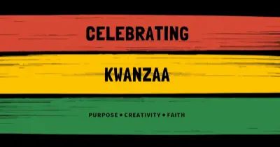 Kwanzaa greetings black modern-bold