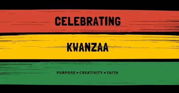 Kwanzaa greetings black modern-bold