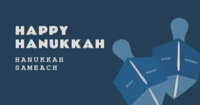 Hanukkah traditions blue modern-color-block