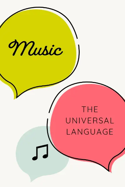 Musical language white whimsical-line