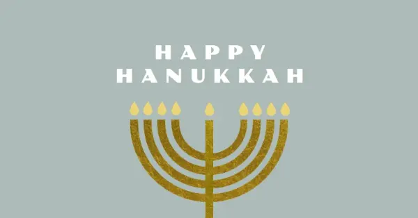 A happy Hanukkah blue modern-simple