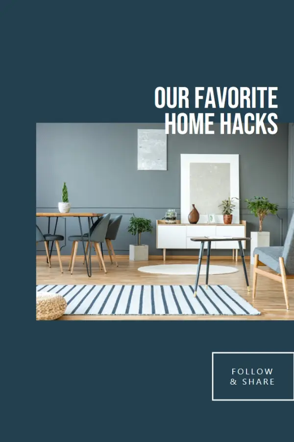 Home hacks blue modern-simple