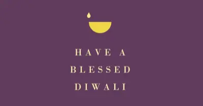 Diwali blessings purple modern-simple