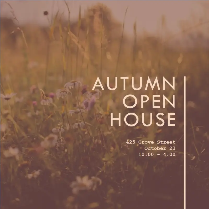 Autumn open house brown modern-simple