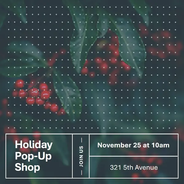 Holiday berries green modern-simple