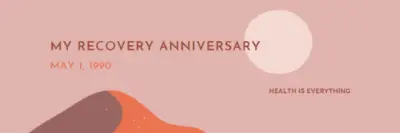 My recovery anniversary pink organic-boho