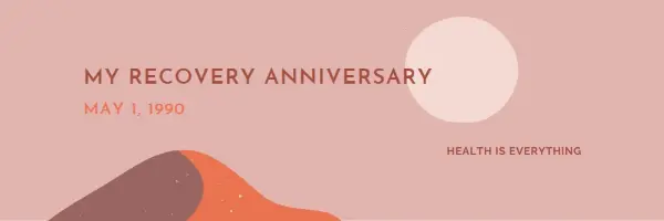 My recovery anniversary pink organic-boho