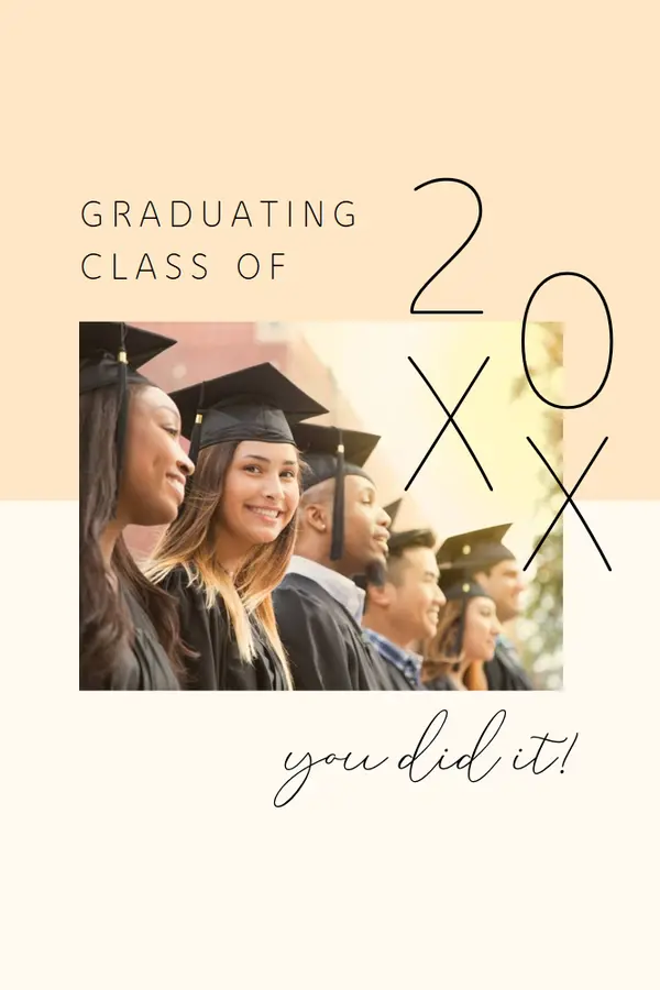 Graduating class orange modern-simple