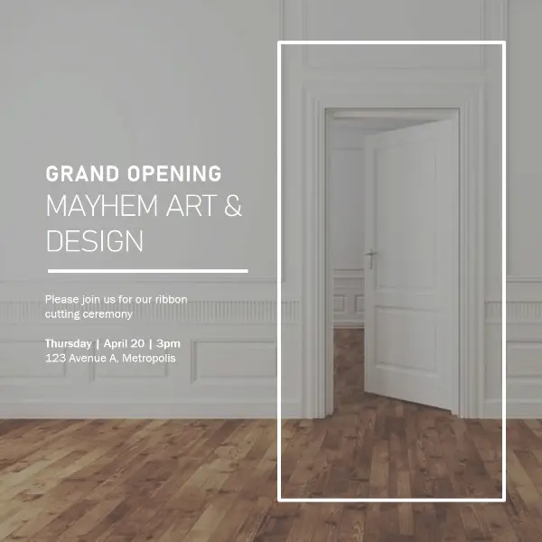 Grand opening-related design templates