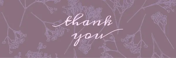 Thank hue purple vintage-botanical