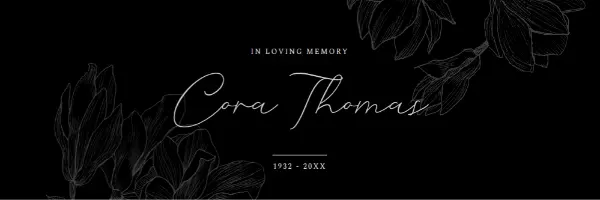 Loving memories black vintage-botanical